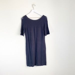 Banana Republic Black Perforated Sheath Dress